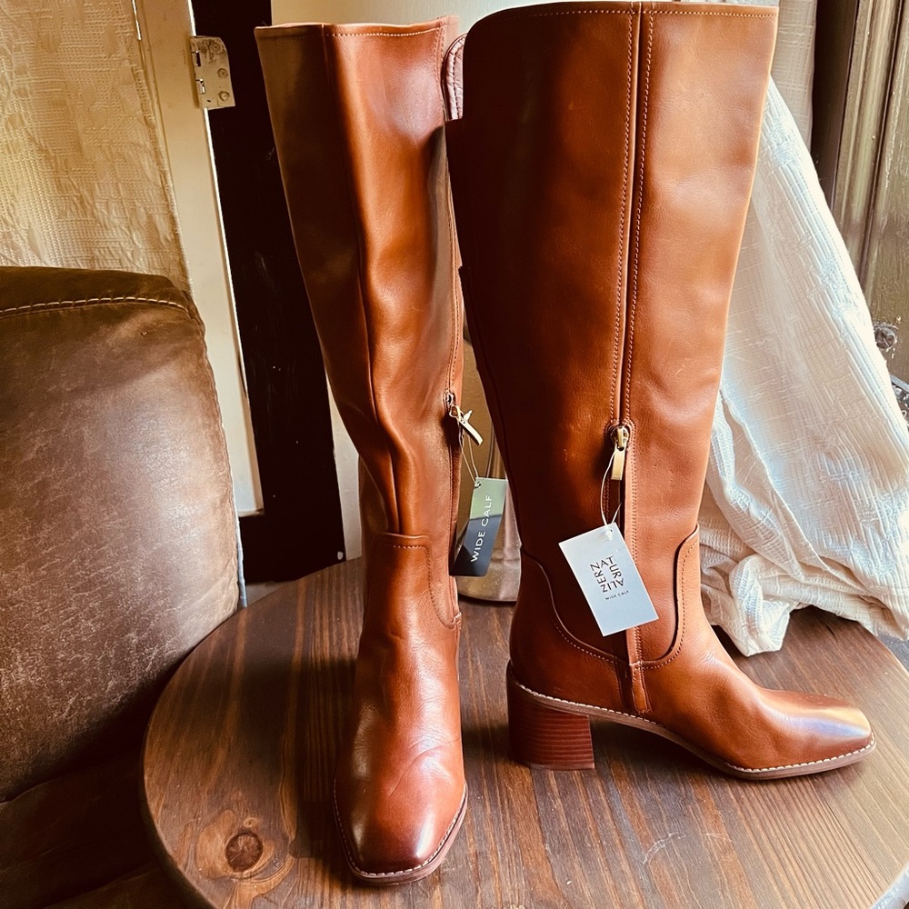 Naturalizer 27 EDDA WIDE CALF KNEE HIGH BOOT - Sz 8.5 - Color: Brown